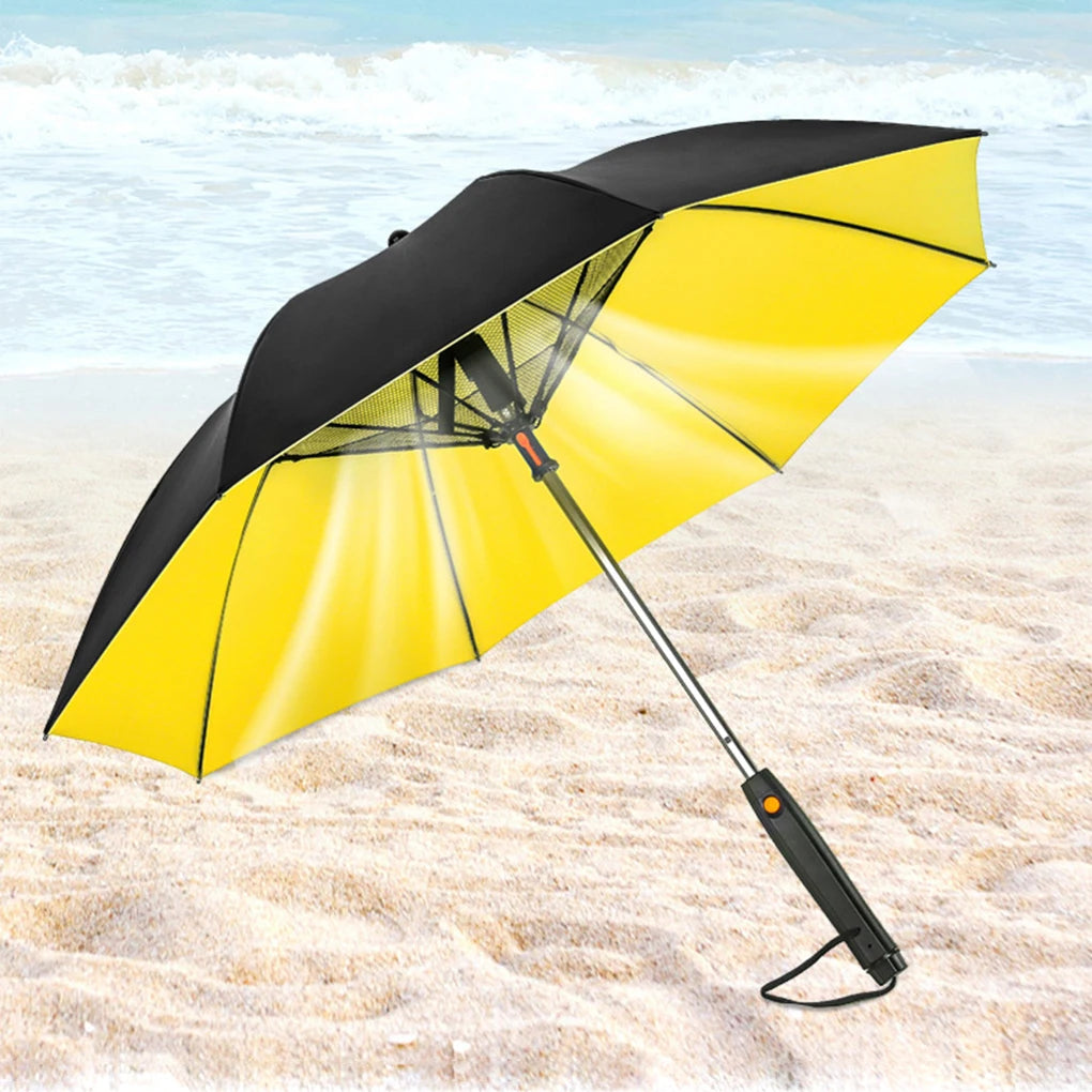 3 in 1 Fan Mist Umbrella Uv Blocking Umbrella USB Charging Fan Umbrella Summer Cooling Sun Block Folding Umbrellas