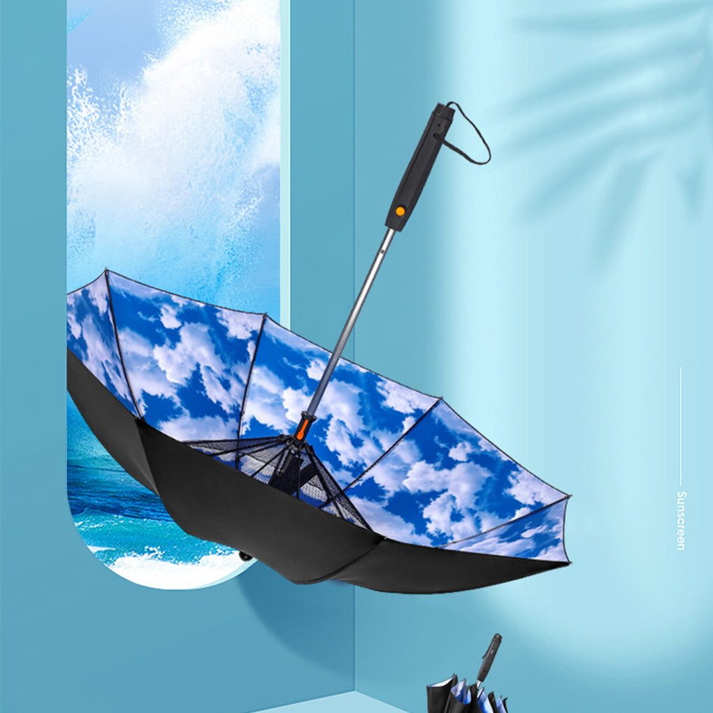 3 in 1 Fan Mist Umbrella Uv Blocking Umbrella USB Charging Fan Umbrella Summer Cooling Sun Block Folding Umbrellas