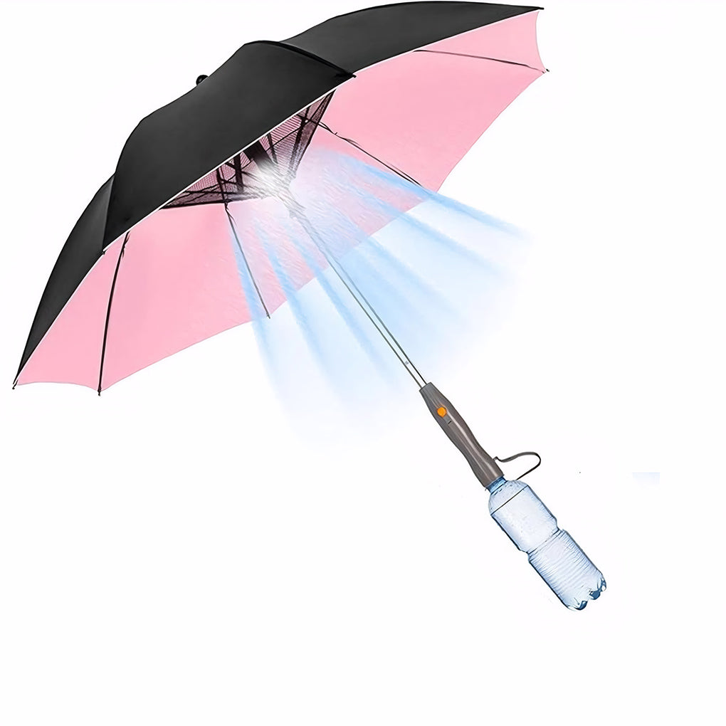3 in 1 Fan Mist  Umbrella Uv Blocking Umbrella USB Charging Fan Umbrella Summer Cooling Sun Block Folding Umbrellas